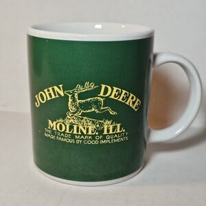 Vintage John Deere Coffee Mug Cup 11 Oz Moline Illinois Tractor Green Gibson